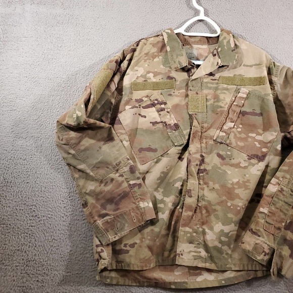 US ARMY Jacket Adult Medium Green Beige Camouflage‎ FR Combat Uniform Coat - Picture 5 of 12